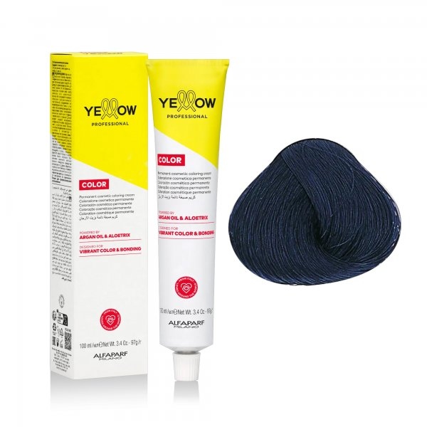 Yellow Professional Color Permanent, farba do włosów, 1.11, 100ml