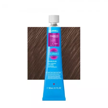 Goldwell Colorance Cover Plus, krem do koloryzacji półtrwałej, bez amoniaku, 6N@GB, 60ml
