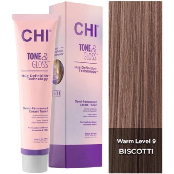 CHI Tone & Gloss, toner do włosów, Biscotti, 85g