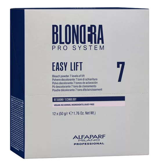 Alfaparf Milano Blondera Easy Lift, rozjaśniacz do włosów, 7 tonów, 12x50g