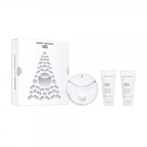 Issey Miyake A Drop D'issey zestaw woda perfumowana spray 50ml + nawilżający krem do rąk 2x50ml (W)