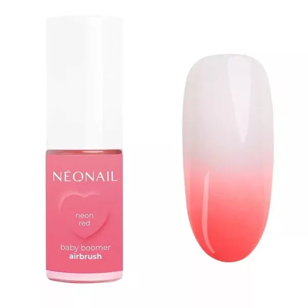 Neonail Baby Boomer Airbrush, pyłek do paznokci w sprayu, Neon Red, 5g