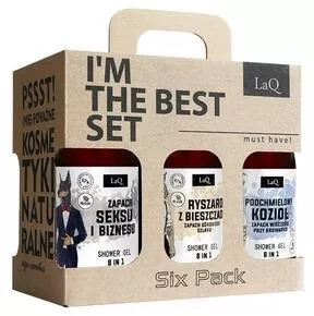 LaQ, zestaw 6 żeli pod prysznic dla niego, 6 x 100ml