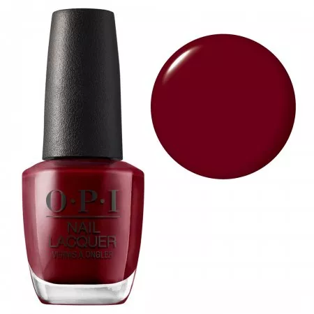 OPI Nail Lacquer, klasyczny lakier do paznokci, We The Female NLW64, bordowy, 15ml