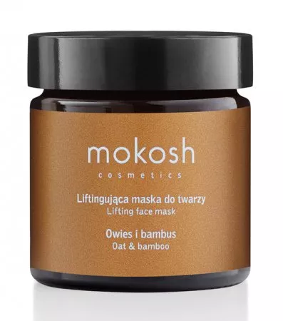 Mokosh, liftingująca maska do twarzy, owies i bambus, 60ml