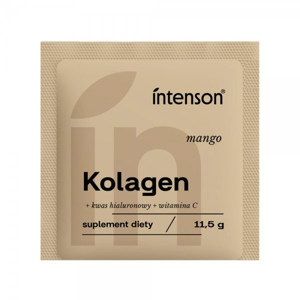 Intenson Kolagen + Witamina C + Kwas Hialuronowy suplement diety Mango 11.5g