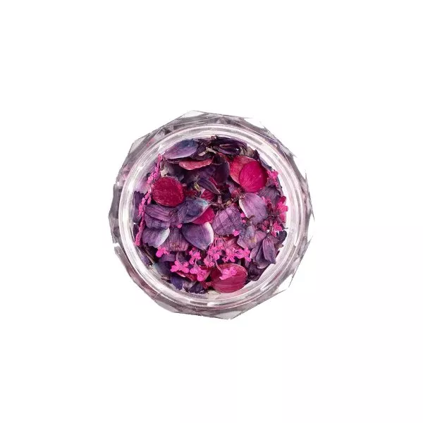 Semilac Flower Flakes, suszone kwiatki do zdobień, Wild Orchid