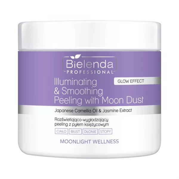 Bielenda Professional Is Moonlight Wellness, rozświetlająco-wygładzający peeling z pyłem księżycowym, 550g