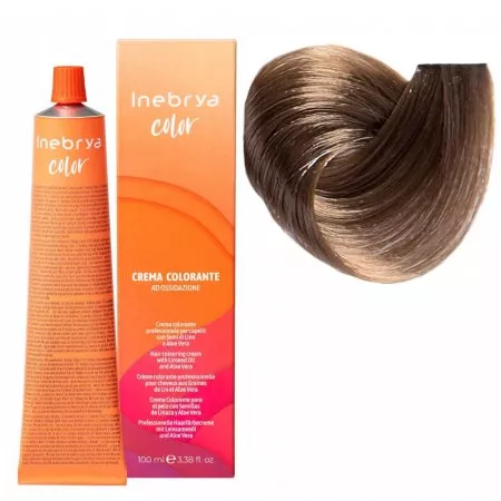 Inebrya Color, farba do włosów, koloryzacja trwała, 7/0, 100ml