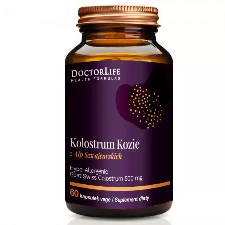 Doctor Life Kolostrum Kozie 500mg suplement diety 60 kapsułek
