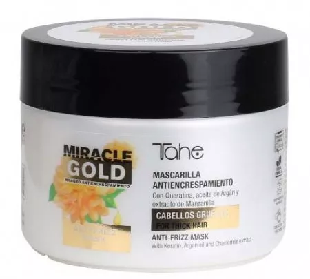 Tahe Miracle Gold, wygładzająca maska do włosów grubych i puszących się, 300ml