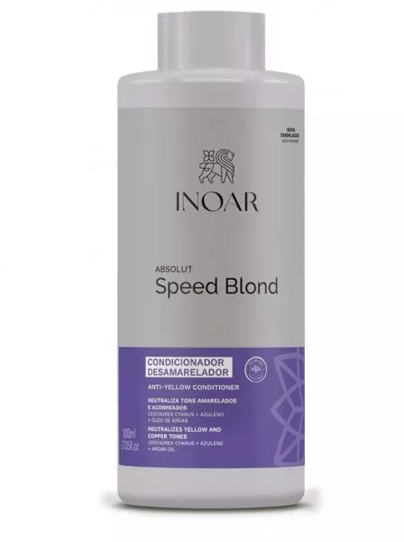 INOAR Speed Blond, odżywka do włosów siwych i blond, 800ml