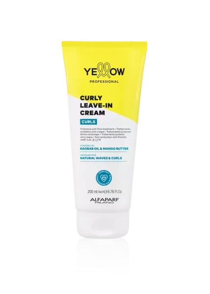 Yellow Professional Curls, ochronny krem do włosów bez spłukiwania ujarzmiający włosy, 200ml
