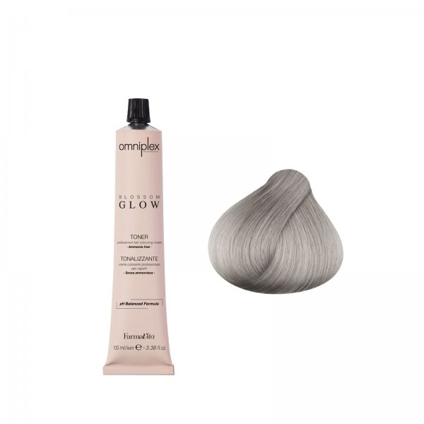 Farmavita Toner Omniplex Blossom Glow Steel, toner do włosów bez amoniaku, stalowy, 100ml