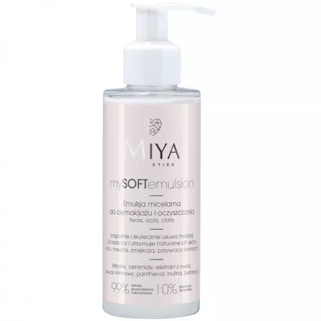 Miya mySOFTemulsion, emulsja micelarna do demakijażu i oczyszczania, 140ml