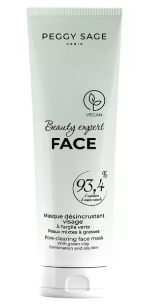 Peggy Sage Beauty Expert Face, maseczka oczyszczająca do twarzy z zieloną glinką, 100ml, ref.404110