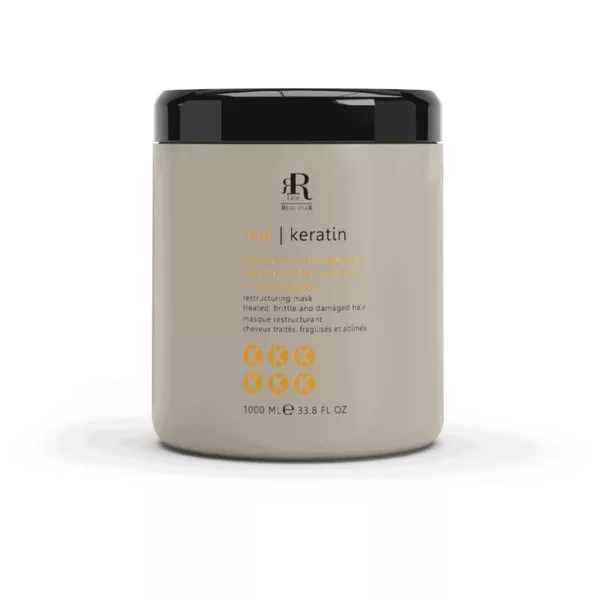 RR Line Keratin Star, maska odbudowująca do włosów po zabiegach oraz włosów łamliwych i zniszczonych, 1000ml
