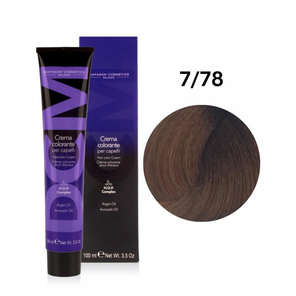 Diapason DCM, farba do włosów, 7/78 Kawowy Blond, 100ml