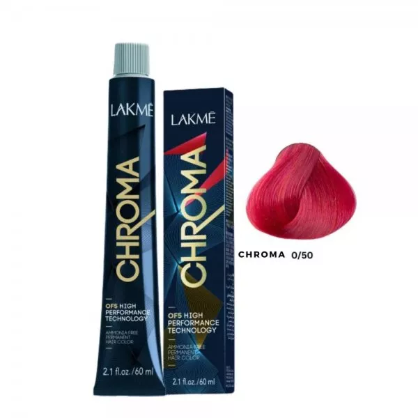 Lakme Chroma, farba do włosów o łagodnej formule, 0/50, 60ml