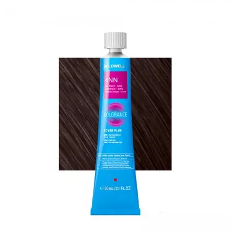Goldwell Colorance Cover Plus, krem do koloryzacji półtrwałej, bez amoniaku,4NN, 60ml