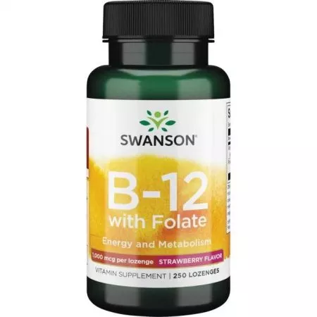 Swanson Witamina B-12 1000mcg, 250 tabletek do ssania