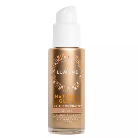 Lumene Natural Glow, lekki podkład rozświetlająco-wygładzający, 30ml, 4 - Tan
