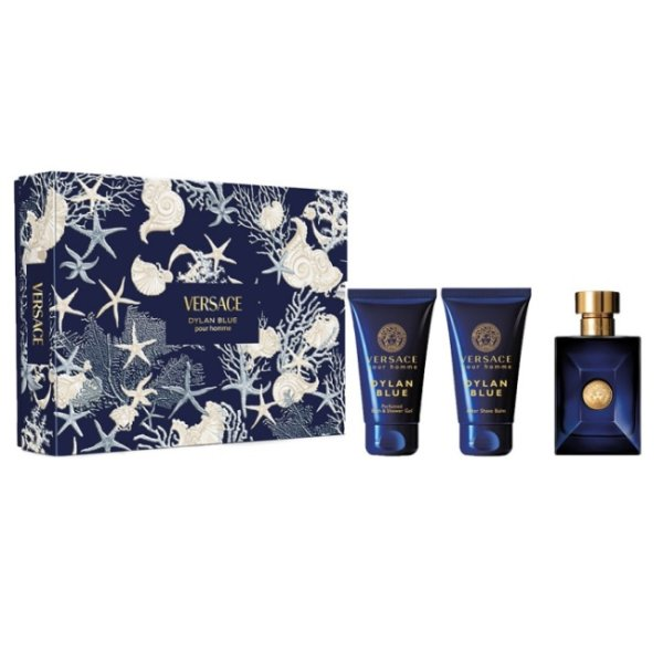 Versace Pour Homme Dylan Blue zestaw prezentowy dla mężczyzn: woda toaletowa 50ml, żel pod prysznic 50ml, balsam po goleniu 50ml