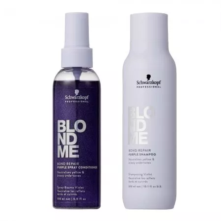 Schwarzkopf BlondMe Bond Repair, zestaw neutralizujący do włosów blond, szampon + odżywka w spray'u