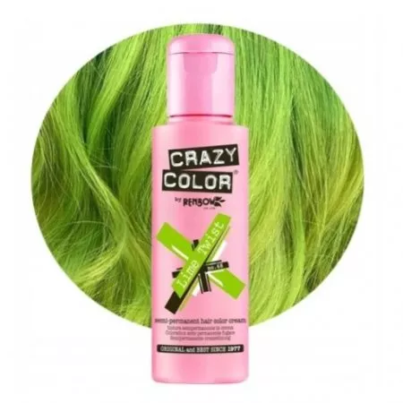 Crazy Color, toner odżywczy do włosów, Lime Twist – limonka, nr 68, 100ml