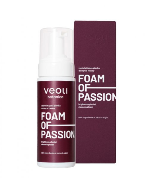 Veoli Botanica Foam of Passion, rozświetlająca pianka do mycia twarzy, 150ml