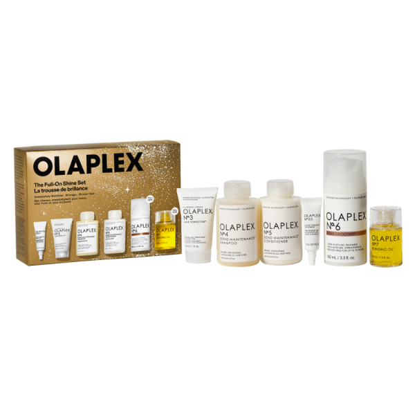 Olaplex The Full-On Shine, zestaw świąteczny zapewniający lśniące włosy