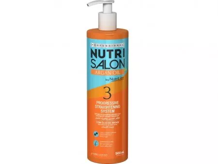 NutriSalon Argan Oil, odżywka do prostowania i redukcji puszenia się włosów, krok 3, 500ml