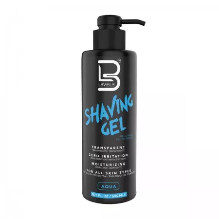 L3VEL3 Shaving Gel, żel do golenia, aqua, 500ml