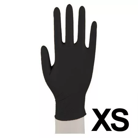 Abena, rękawiczki nitrylowe bezpudrowe, rozmiar XS, czarne, 200 sztuk