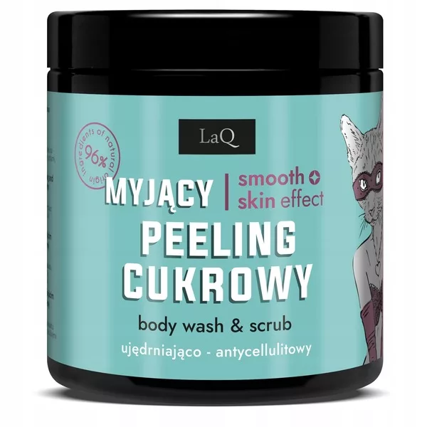 LaQ Piwonia, myjący peeling cukrowy do ciała, 220g
