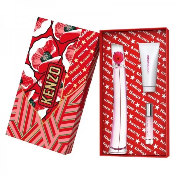 Kenzo Flower by Kenzo Poppy Bouquet zestaw woda perfumowana spray 100ml + balsam do ciała 75ml + woda perfumowana spray 10ml (W)