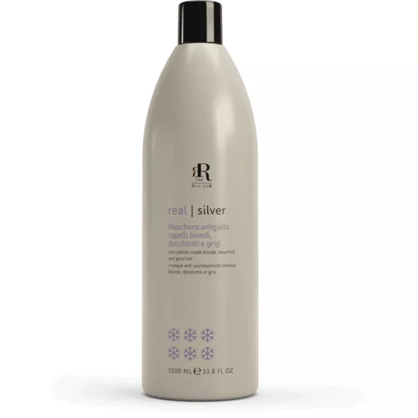 RR Line Real Silver, maska do włosów neutralizująca żółte tony, 1000ml