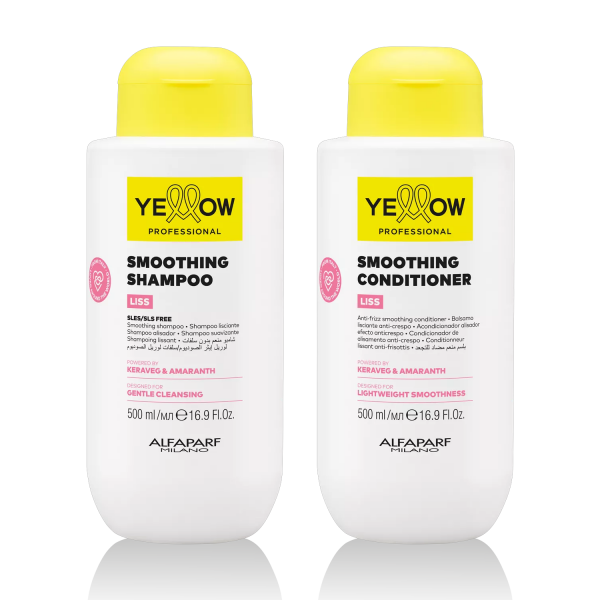 Yellow Professional Liss, zestaw wygładzający włosy po keratynie, szampon + odżywka