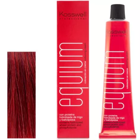 Kosswell Equium 6.65, Profesjonalna farba do włosów, Koralowa czerwień, 60ml