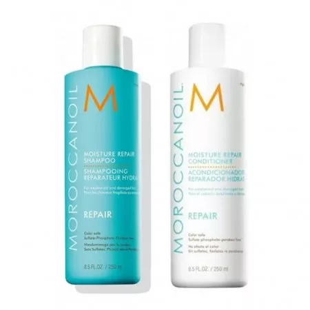 Moroccanoil Repair, zestaw nawilżająco-odbudowujący, szampon + odżywka, 2x250ml