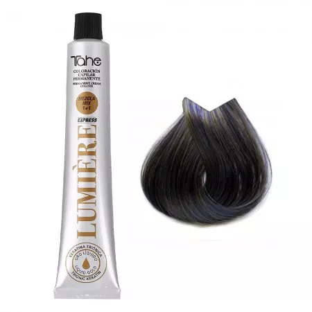 Tahe Lumiere Express, farba do włosów z keratyną i olejkiem arganowym, koloryzacja trwała, 7.11, 100ml
