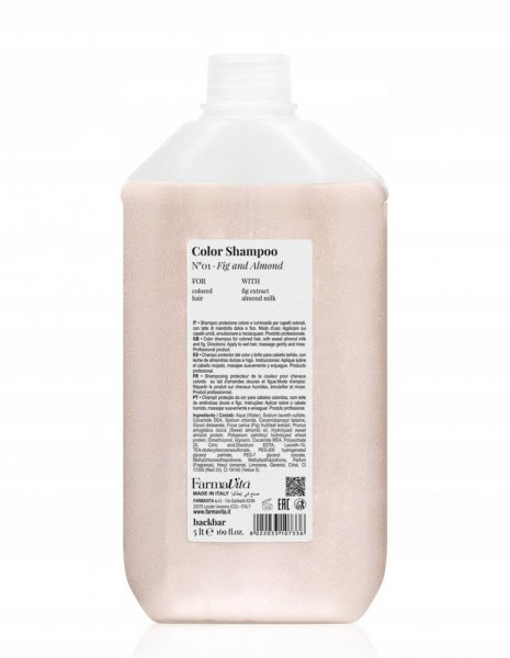 Farmavita Back Bar Color Shampoo N°01, szampon chroniący kolor, 5000ml