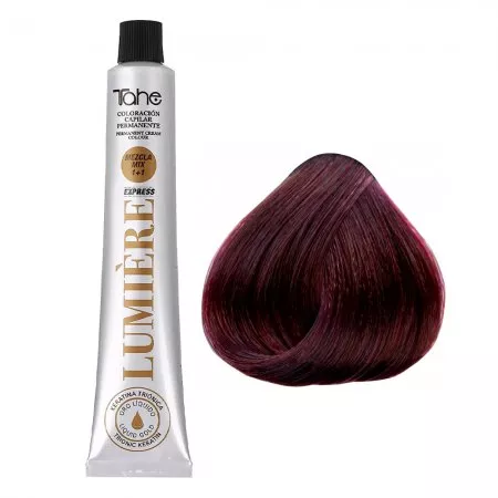 Tahe Lumiere Express, farba do włosów z keratyną i olejkiem arganowym, koloryzacja trwała, 7.67, 100ml