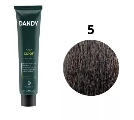 Dandy Hair Color, krem koloryzujący Cover 5, jasny brąz, 60ml