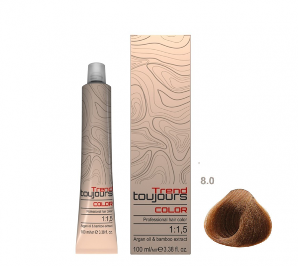 Trend Toujours Professional Color Care, farba do włosów, 8.0, 100ml
