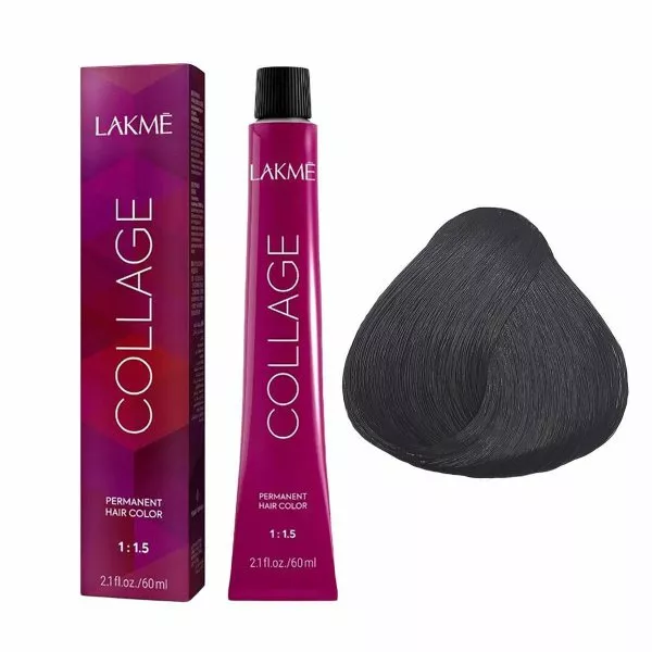 Lakme Collage, farba do włosów trwale koloryzująca, 1/70, 60ml