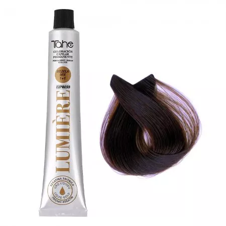 Tahe Lumiere Express, farba do włosów z keratyną i olejkiem arganowym, koloryzacja trwała, 6.45, 100ml