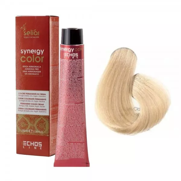 Echosline Seliar Synergy Color, farba do włosów bez amoniaku, 8.0 Light Blonde, 100ml