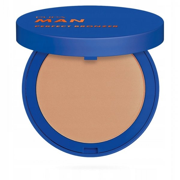 PUPA Man Perfect Bronzer, puder brązujący do twarzy, light, 10g