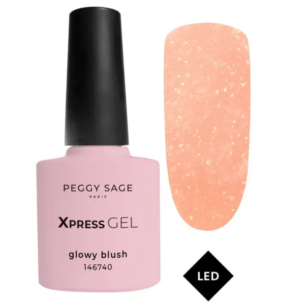 Peggy Sage Xpress Gel, żel, top i baza 3w1 do paznokci, Glowy Blush, 7ml